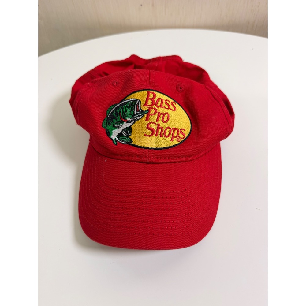 Bass Pro Shops Hat Unisex OSFM Red Excellent Embroidered Logo Snapback Cap